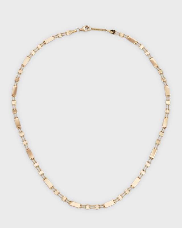 At Barts 14K Yellow Gold Tag Station Chain Necklace